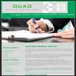 Screen shot of the Quad Public Relations website.