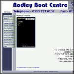 Screen shot of the Rodley Boat Centre website.
