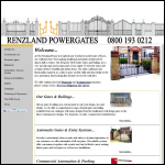 Screen shot of the Renzland Forge Ltd website.