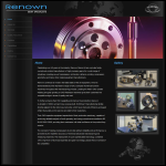 Screen shot of the Renown Gears Ltd website.