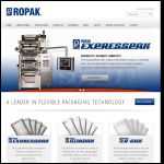 Screen shot of the Ropak Packaging Machinery Ltd website.