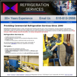 Screen shot of the Refrigeration Services website.