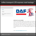 Screen shot of the Roffes Transport Ltd website.