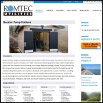 Screen shot of the Romtec plc website.