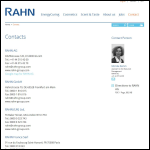Screen shot of the Rahn (UK) Ltd website.