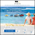 Screen shot of the RK Automotive website.