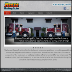 Screen shot of the Reeve Transport Services website.