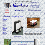 Screen shot of the Shooshyne Ltd website.
