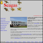 Screen shot of the Seagas Industries Ltd website.