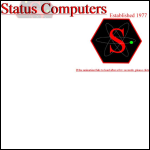 Screen shot of the Status Computers website.