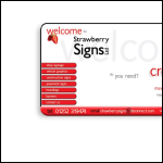 Screen shot of the Strawberry Signs website.