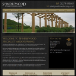 Screen shot of the Spindlewood Woodturning website.
