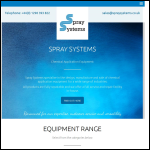 Screen shot of the Spray Systems website.