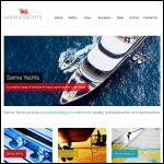 Screen shot of the Sarnia Yachts Ltd website.