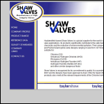 Screen shot of the Shaw Valves website.