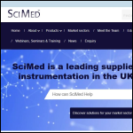 Screen shot of the Scientific & Medical Products Ltd website.