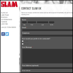 Screen shot of the Slam UK website.