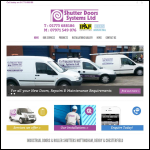 Screen shot of the Shutter Doors Systems Ltd website.