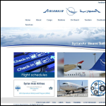 Screen shot of the Syrian Arab Airlines website.