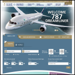 Screen shot of the Saudi Arabian Airlines International website.