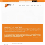 Screen shot of the SCM Contractors Ltd website.