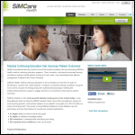 Screen shot of the Simcare website.