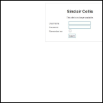 Screen shot of the Sinclair Collis Ltd website.