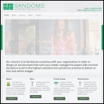 Screen shot of the Sandoms (Batley) Ltd website.