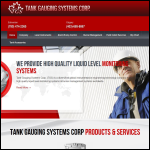Screen shot of the Tank Gauging Systems website.