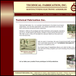 Screen shot of the Technical Fabrications website.