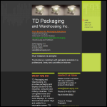 Screen shot of the T & D Packaging Ltd website.