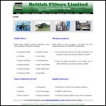 Screen shot of the British Filters Ltd website.