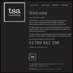 Screen shot of the TSA Marketing Ltd website.