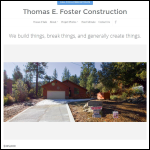 Screen shot of the Thomas, E. Construction website.