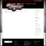 Screen shot of the Taylors Transport Co website.