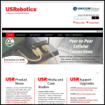 Screen shot of the US Robotics Ltd website.
