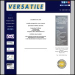 Screen shot of the Versatile (Kent) Ltd website.