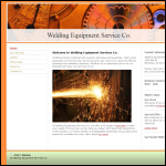 Screen shot of the Welding Equipment Services website.