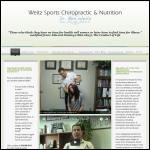 Screen shot of the Wetzsports website.