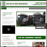 Screen shot of the J Webb (Plant Hire) Ltd website.