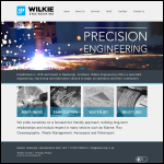 Screen shot of the Wilkie Engineering Ltd website.