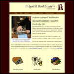 Screen shot of the Brignell Bookbinders website.