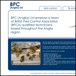 Screen shot of the BPC (Anglia) Ltd website.