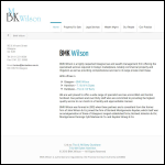 Screen shot of the BMK Wilson website.