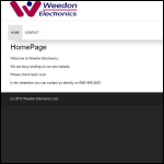 Screen shot of the Weedon Electronics Ltd website.