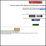 Screen shot of the Wistech plc website.