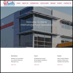 Screen shot of the Wani's Ltd website.