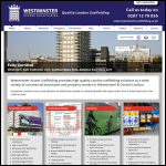 Screen shot of the Westminster Scaffolding Ltd website.