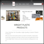 Screen shot of the Wright Plastics Ltd website.