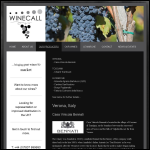 Screen shot of the Winecall Ltd website.